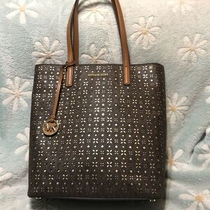 GUC Michael Kors Hayley Monogram Tote Bag, no strap
